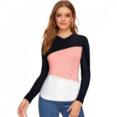 Peach solid 95% polyester 5% spandex women's western wear t-shirt, perfect for casual outfits