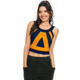 Yellow 95% Polyester 5% Spandex Western wear top for women, solid fabric design on display