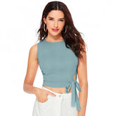 Women's solid Pista Western wear top, 95% polyester and 5% spandex for comfortable fit