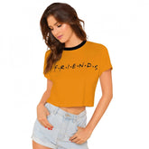 Yellow cotton western wear T-shirt for women, printed pattern design, machine washable or hand washable, size chart available (S36, M38, L40, XL42)