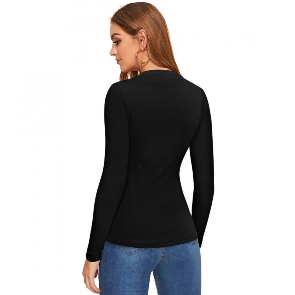 Maroon solid western wear t-shirt for women (95% polyester, 5% spandex)