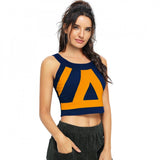 Yellow 95% Polyester 5% Spandex Western top for women, solid fabric design on model