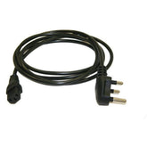 Black 1.2 Meter 3Pin Power Cord for Computer, Printer, UPS, SMPS, Scanner & Monitor on Desktop