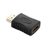 Black HDMI adapter male to female converter for high-definition connections