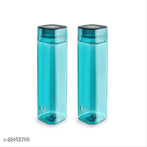Multicolor plastic classic water bottles, pack of 2 for convenient hydration in daily life