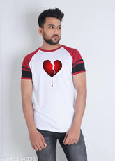 Valentine's Day polycotton round neck t-shirt, refreshing print design, S-XXXL sizes available