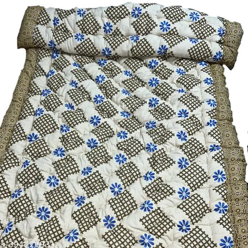 Microfiber AC winter quilt, best design quality and low budget, 3D printed, 290 thread count, size: single