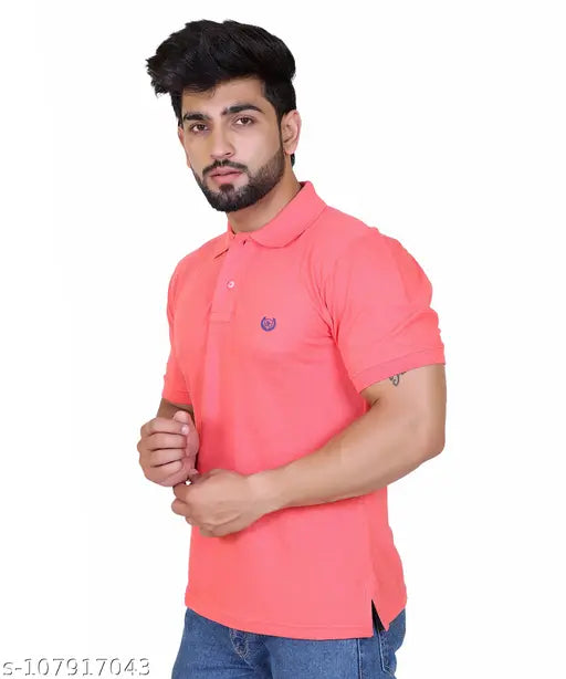 Cotton solid Men's T-shirt by Ogarti, short sleeves, printed design, Indian made