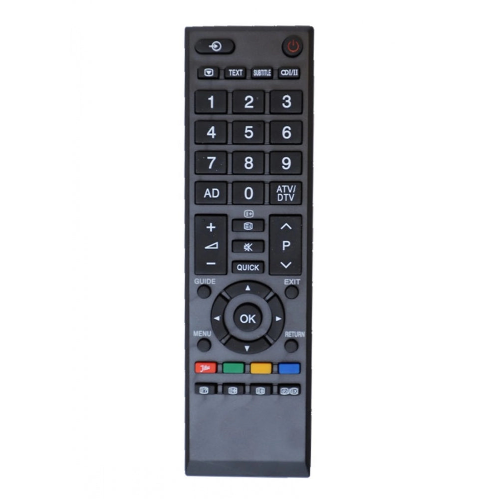 Multi color LCD/LED remote No. 90334, infrared, zinc carbon battery, compatible with Toshiba TV, maximum range: 30 feet