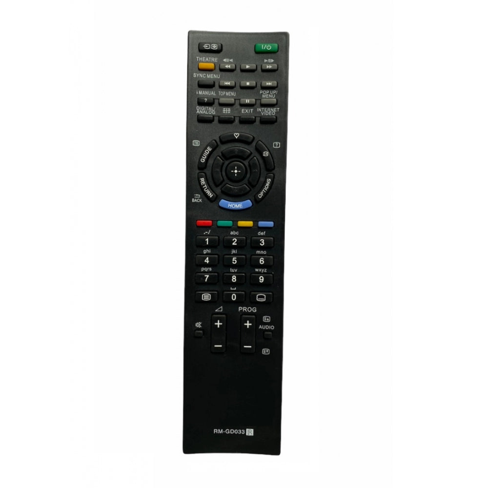 Multi-colored LCD/LED remote URC 67 for Sony Bravia TV, ergonomic infrared design, long-range control (30ft)
