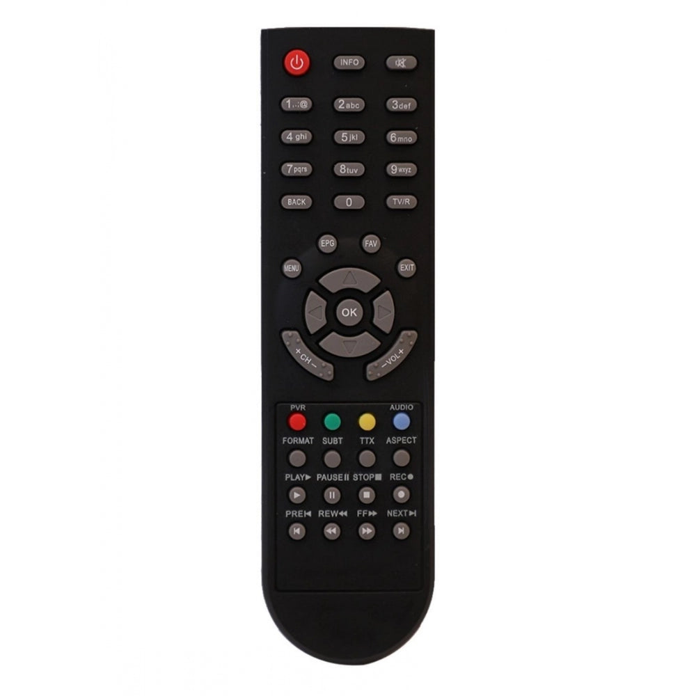 Multi-color infrared remote, compatible with Den HD set top box (same model), long-range (30ft), ergonomic design for easy use