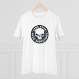 White PC Cotton Men's Bike Ride Design Half Sleeve T-Shirt (180GSM) - casual wear on model