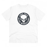 White PC Cotton Men's Bike Ride Design T-Shirt, half sleeve, round neck