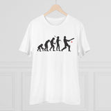 White PC cotton cricket design men's half sleeve t-shirt (180GSM), casual occasion