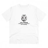 White PC Cotton Jay Sardar printed men's casual t-shirt with half sleeves, 180GSM thread count