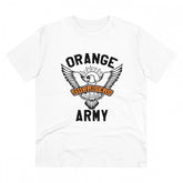 White PC Cotton Men's Cricket Design Half Sleeve T-Shirt (180GSM), casual wear on model