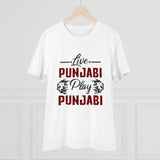 White PC cotton men's cricket design half sleeve t-shirt (180GSM) for casual occasions