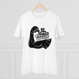 White PC Cotton Men's Be Beter Than Yesterday Printed Half-Sleeve T-Shirt (180GSM)