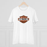 White PC Cotton Men's Bike Ride Design Half Sleeve T-shirt, 180GSM quality casual wear