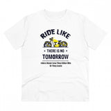 White PC Cotton Men's Bike Ride Design Half Sleeve T-Shirt, 180GSM casual wear
