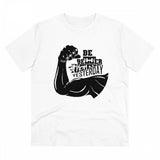 White PC Cotton 'Be Beter Than Yesterday' men's half sleeve T-shirt with round neck, 180GSM thread count