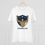 White PC Cotton Men's Fittnes Gym Half-Sleeve T-Shirt (180GSM) - casual fitness wear on model