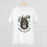 White PC Cotton Gorilla Design Men's Half-Sleeve T-shirt (Casual wear)