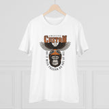 White PC Cotton Gorilla Design Men's T-Shirt (Half Sleeve, Round Neck) - Casual wear