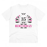 White PC Cotton 35th Birthday Printed Men's T-Shirt (Half Sleeve, Round Neck)