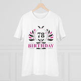 White PC Cotton 78th Birthday Printed T-Shirt for Men, half sleeve, round neck, 180GSM