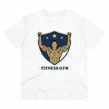 White PC Cotton Men's Fittnes Gym Half-Sleeve T-shirt (180GSM), casual wear for fitness activities