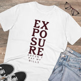 White PC Cotton Exposure T-Shirt (180GSM), half sleeve, round neck for men's casual wear