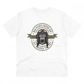 White PC Cotton Gorilla Design Men's T-Shirt (Half Sleeve, Round Neck) - Casual Wear