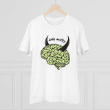 White PC Cotton Dirty Minddid Printed Men's T-Shirt (180GSM), half sleeve round neck casual wear