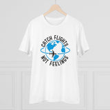 White PC Cotton "Explore The Unseen" Men's Half Sleeve T-Shirt, 180GSM quality casual wear