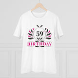 White PC Cotton 59th Birthday Printed T-Shirt (Half Sleeve, Round Neck), men's casual wear for special occasions