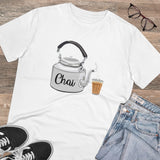 White PC Cotton Men's Marathi Design Half Sleeve T-shirt, 180GSM thread count for casual wear