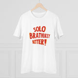 White PC Cotton Men's Telugu Design Half Sleeve T-Shirt (180GSM), casual wear on model