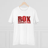 White PC Cotton Men's Telugu Design Half Sleeve T-Shirt (180GSM), casual wear with vibrant print detail