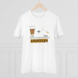 White PC Cotton Men's Telugu Design Half Sleeve T-Shirt (180GSM)