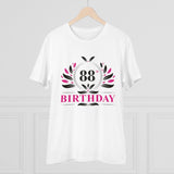 White PC Cotton Men's 88th Birthday Printed Half-Sleeve T-Shirt, 180GSM