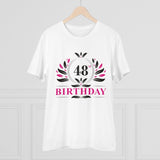 White PC Cotton Men's 48th Birthday Printed Half Sleeve T-Shirt (180GSM), casual occasion