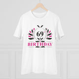 White PC Cotton Men's 69th Birthday Printed Half-Sleeve T-Shirt (180GSM) - Casual occasion wear on mannequin