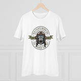 White PC Cotton Gorilla Design Men's T-Shirt (Half Sleeve, Round Neck, 180GSM) - Casual wear with unique gorilla graphic design