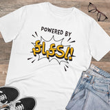 White PC Cotton Powered Bt Fafda Printed Men's T-Shirt (Half Sleeve, Round Neck), 180GSM thread count for casual occasions