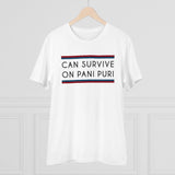 White PC Cotton Men's T-Shirt with Quotes Print (180GSM), half sleeve round neck for casual occasions