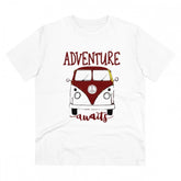 White PC Cotton men's T-shirt with 'Explore The Unseen' print, half sleeve, round neck design for casual wear