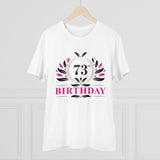 White PC cotton 73rd birthday half sleeve t-shirt for men (180GSM)