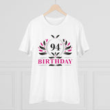 White PC Cotton Men's 94th Birthday Printed Half Sleeve T-Shirt for casual occasions