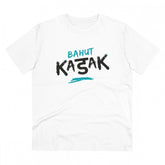 White PC Cotton Bahot Kadak printed men's half-sleeve t-shirt, casual occasion wear